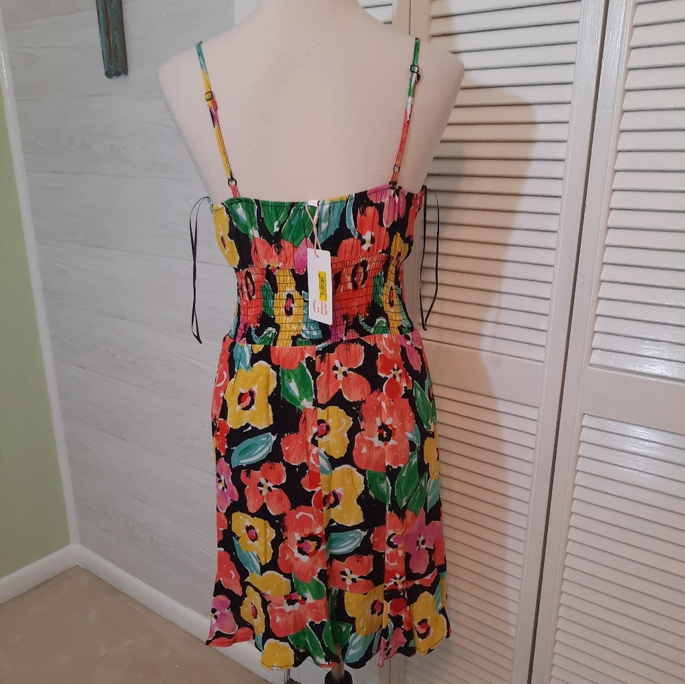 Gianni bini GB empire waist floral sun dress sz small NWT *I - Picture 6 of 6